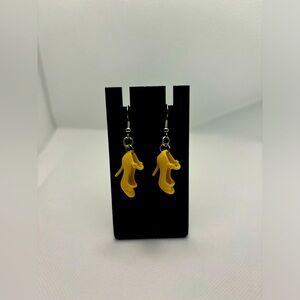 Handmade Barbiecore/Barbie yellow high heel earrings.